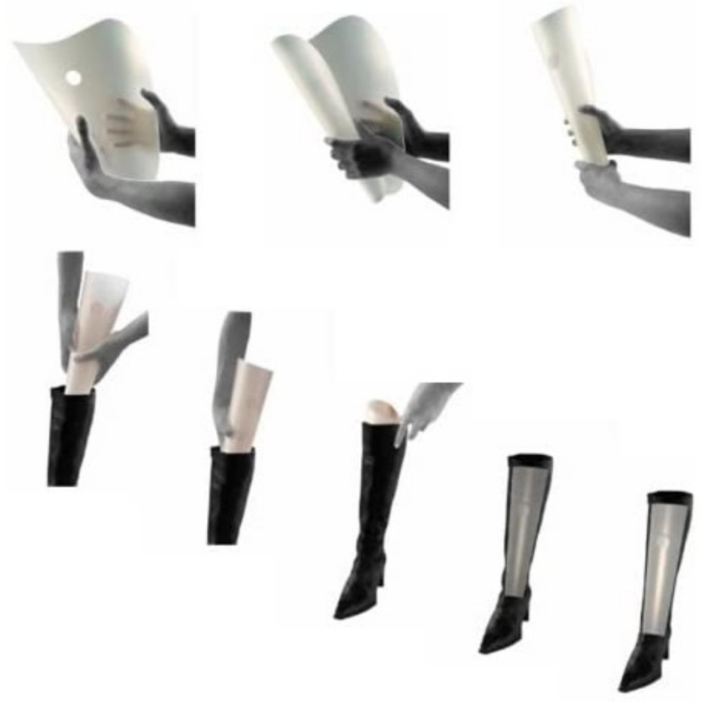 Flexible Booti Shaper, Black, Set of 4 (for 2 pairs of boots)
